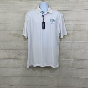 Levelwear White Brookridge 1960 Golf Short Sleeve Polo